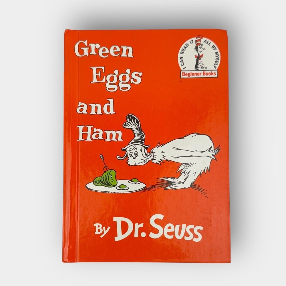 Dr. Seuss Green Eggs and Ham Beginner Books Hardcover Orange Children's Book